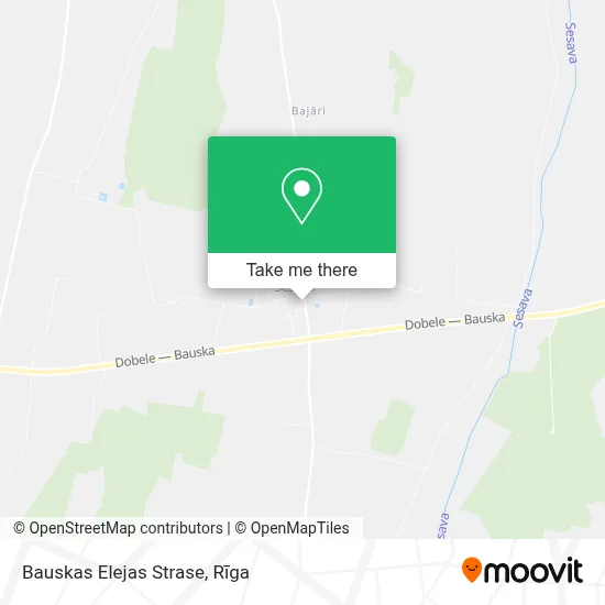 Bauskas Elejas Strase map