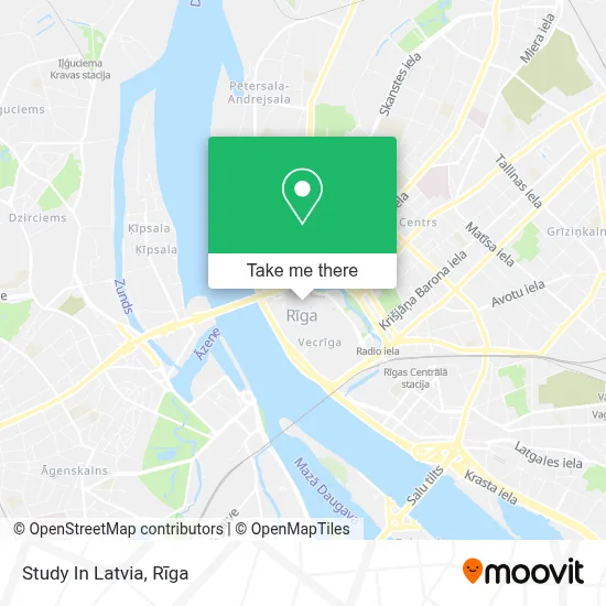 Study In Latvia map