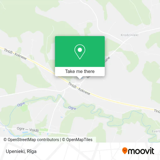 Upenieki map
