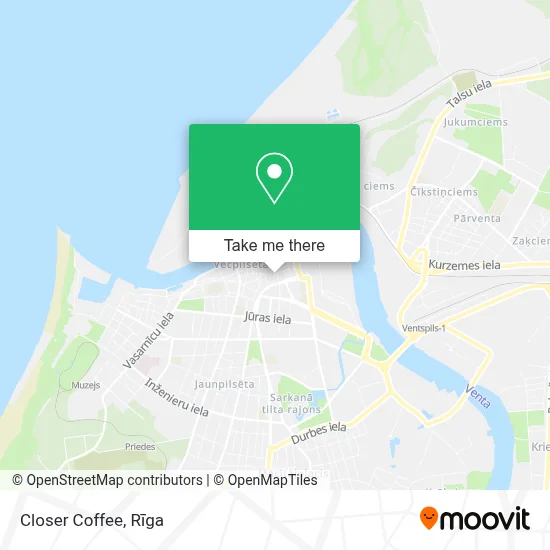Closer Coffee map