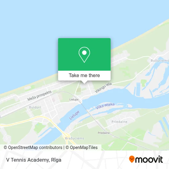 V Tennis Academy map