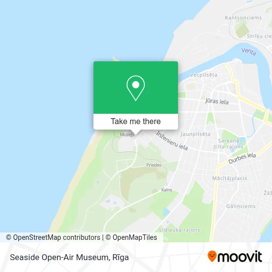 Seaside Open-Air Museum map