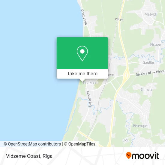 Vidzeme Coast map