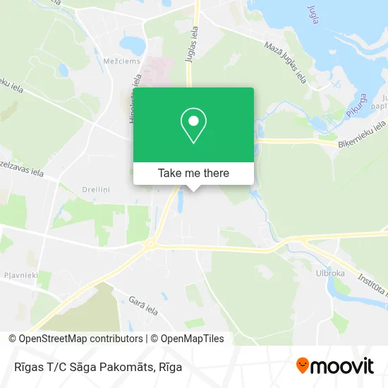 Rīgas T/C Sāga Pakomāts map