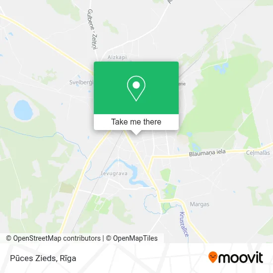 Pūces Zieds map