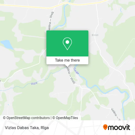 Vizlas Dabas Taka map