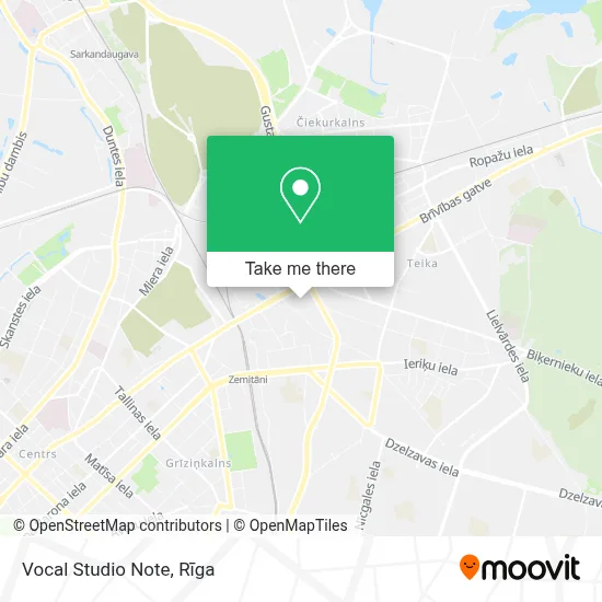 Vocal Studio Note map