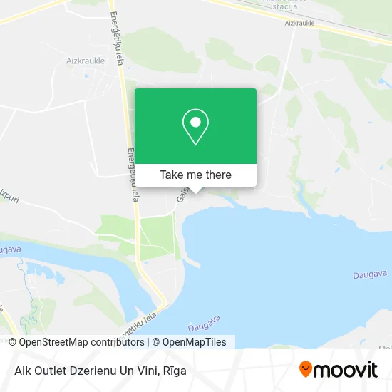 Alk Outlet Dzerienu Un Vini map