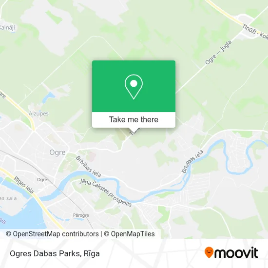 Ogres Dabas Parks map