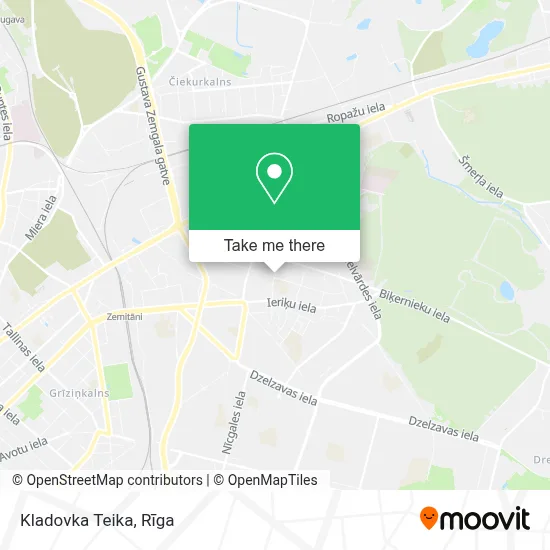 Kladovka Teika map