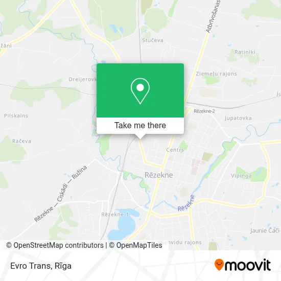 Evro Trans map