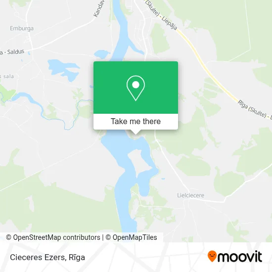 Cieceres Ezers map