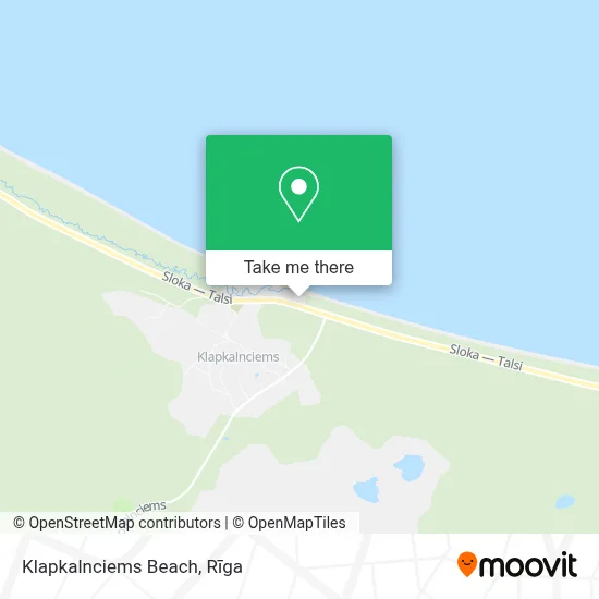 Klapkalnciems Beach map