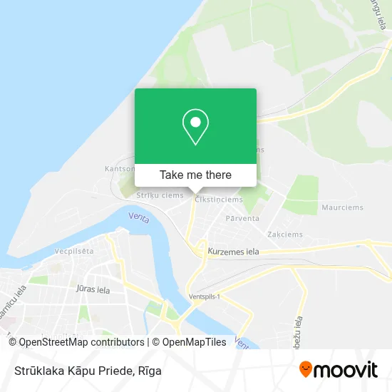 Strūklaka Kāpu Priede map