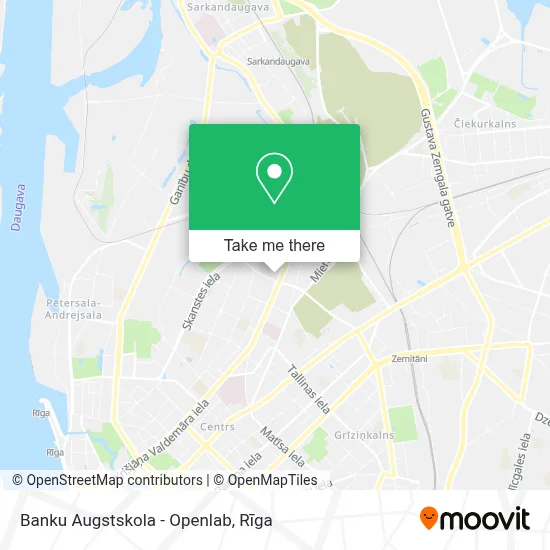 Banku Augstskola - Openlab map