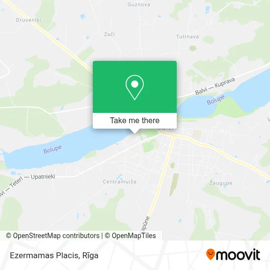Ezermamas Placis map