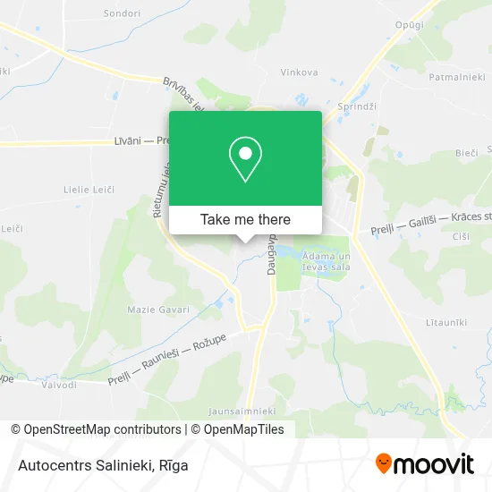 Autocentrs Salinieki map