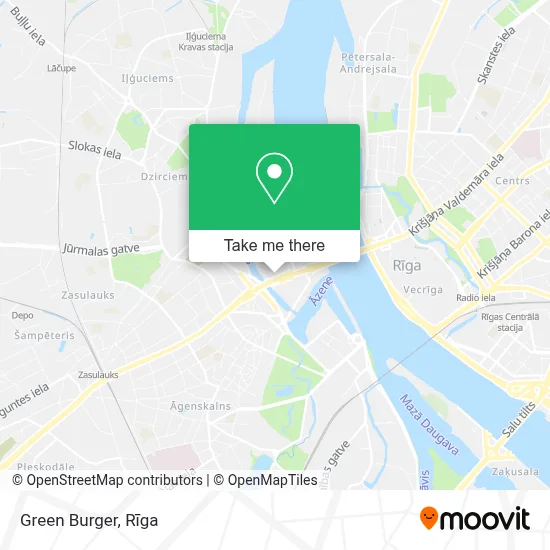 Green Burger map