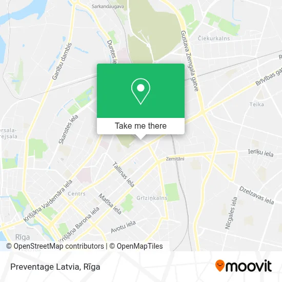 Preventage Latvia map