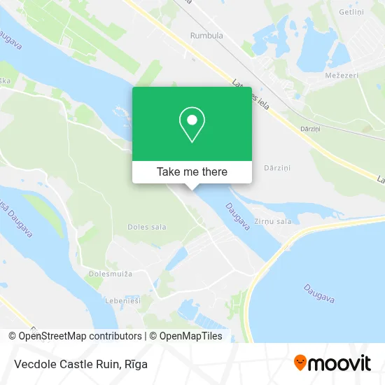 Vecdole Castle Ruin map
