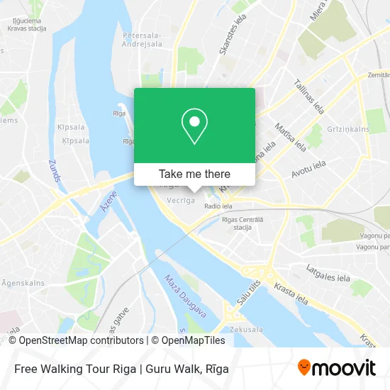 Free Walking Tour Riga | Guru Walk map