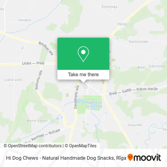 Hi Dog Chews - Natural Handmade Dog Snacks map