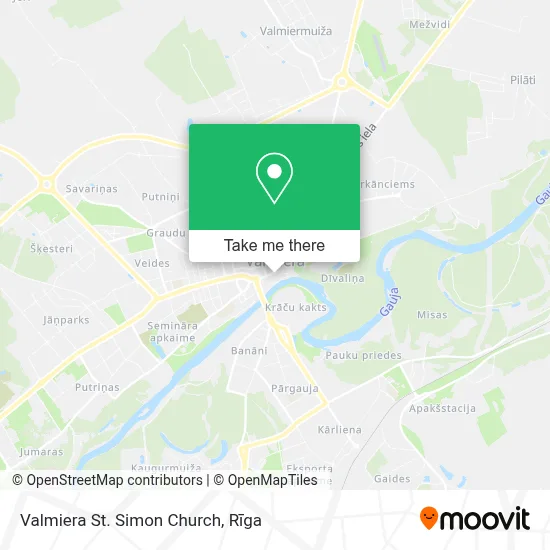 Valmiera St. Simon Church map
