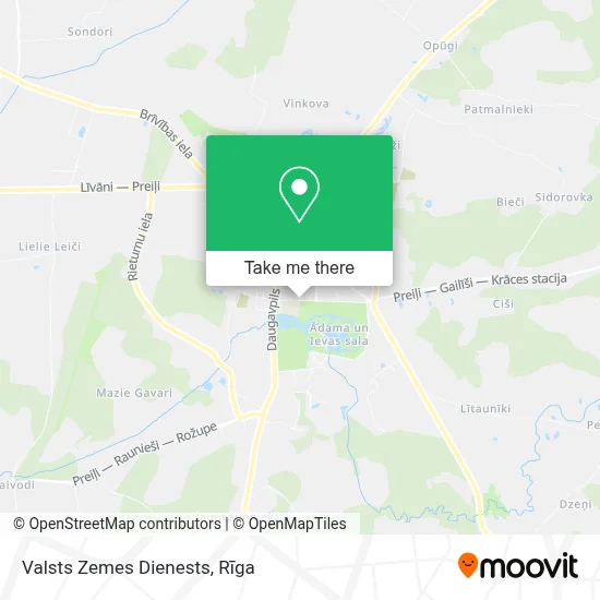Valsts Zemes Dienests map