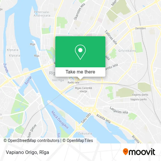 Vapiano Origo map