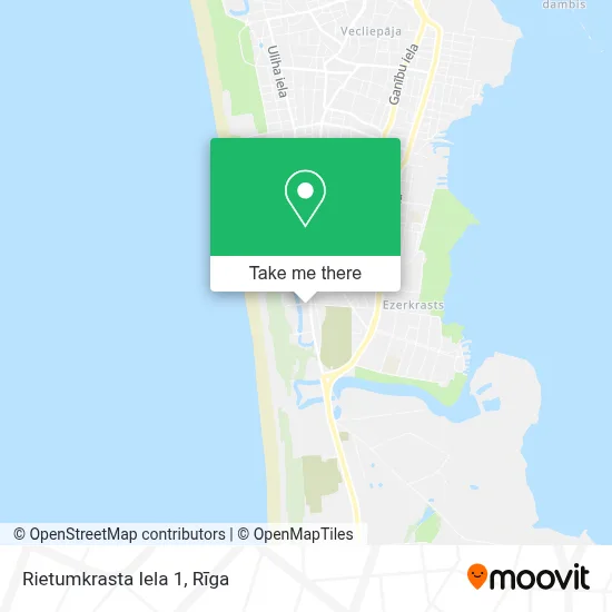 Rietumkrasta Iela 1 map