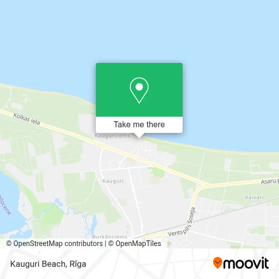 Kauguri Beach map