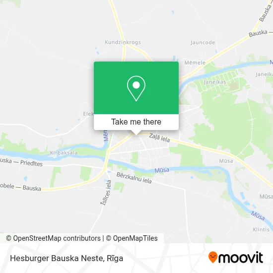 Hesburger Bauska Neste map