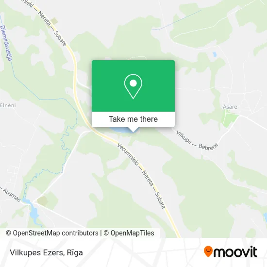 Vilkupes Ezers map