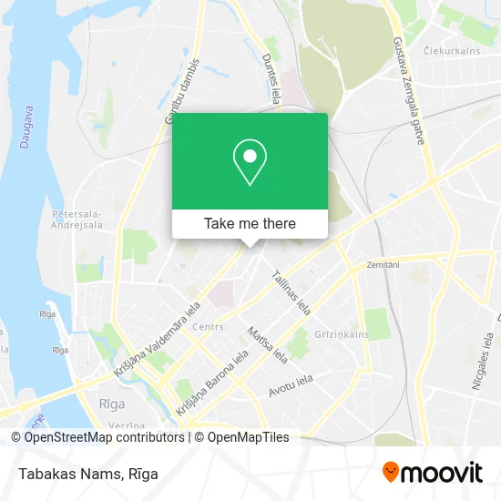 Tabakas Nams map