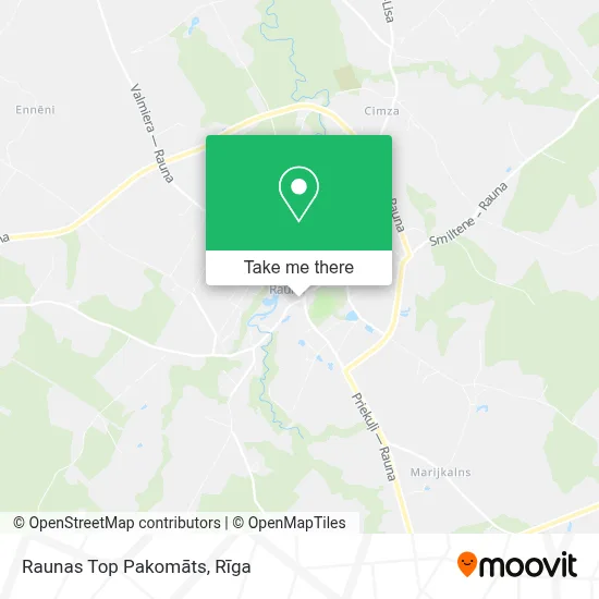 Raunas Top Pakomāts map