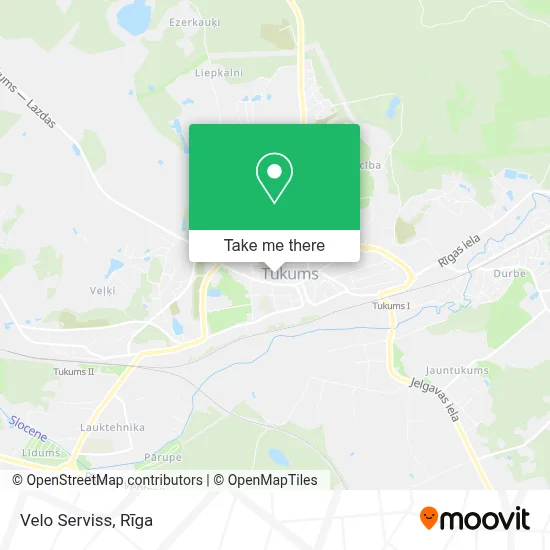Velo Serviss map