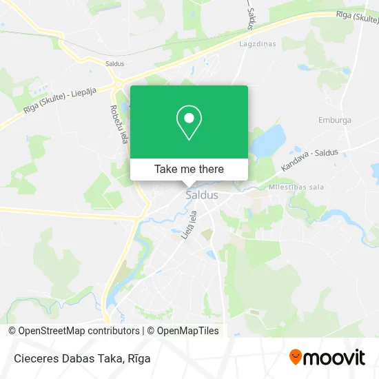 Cieceres Dabas Taka map
