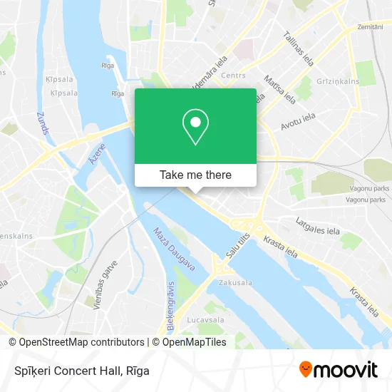 Spīķeri Concert Hall map