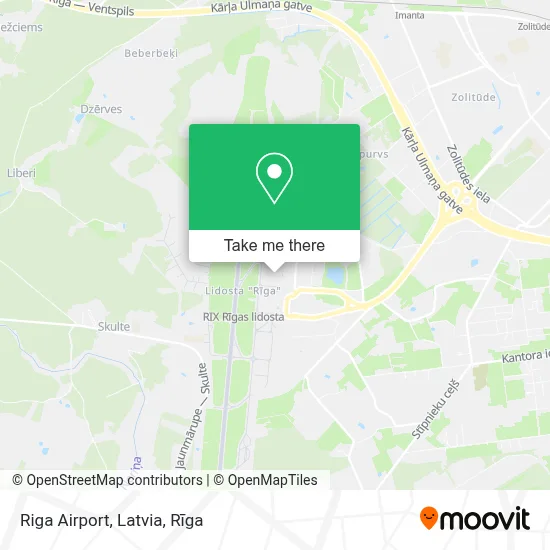 Riga Airport, Latvia map