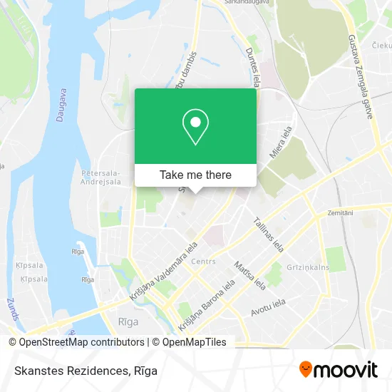 Skanstes Rezidences map