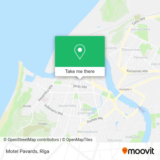 Motel Pavards map