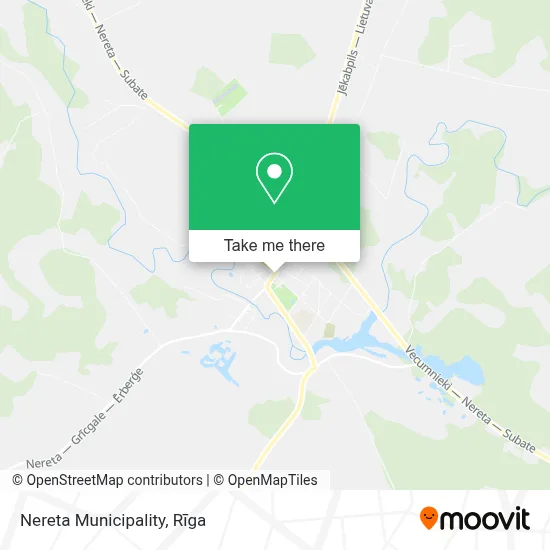Nereta Municipality map
