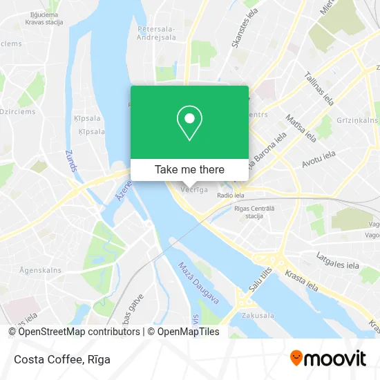 Costa Coffee map