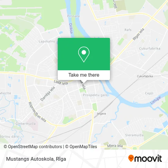 Mustangs Autoskola map