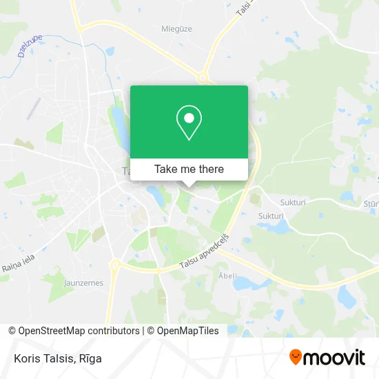 Koris Talsis map
