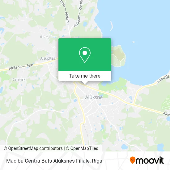 Macibu Centra Buts Aluksnes Filiale map