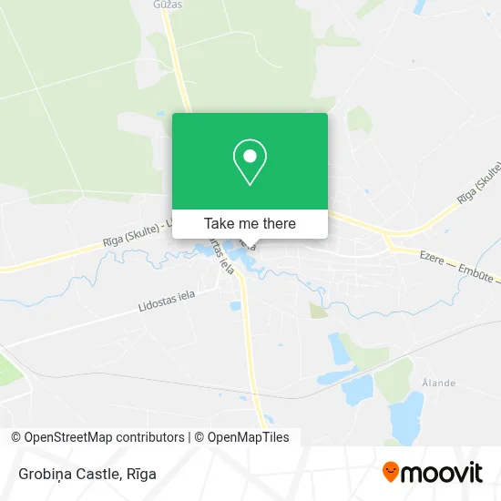 Grobiņa Castle map