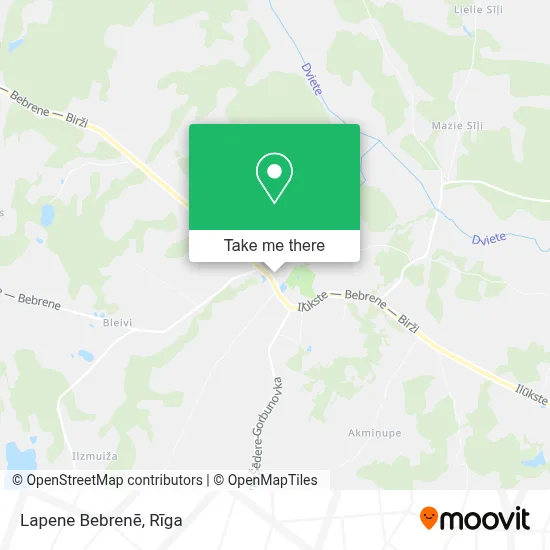Lapene Bebrenē map