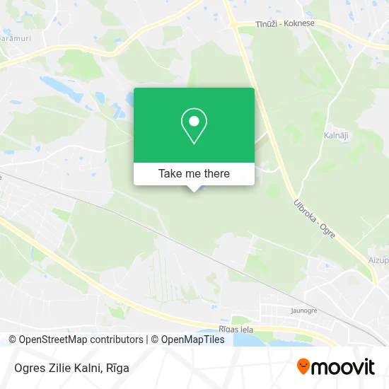 Ogres Zilie Kalni map