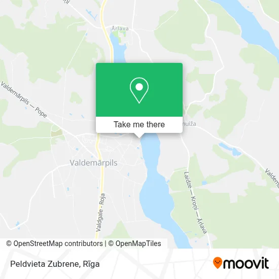 Peldvieta  Zubrene map